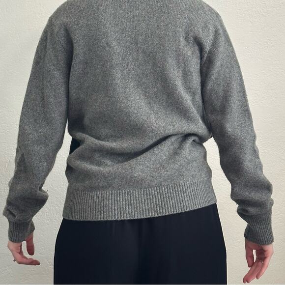 The Row Cashmere Sweater size XS Grey Melange Full Zip Hooded Pockets - Picture 5 of 11